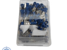 Blauwe vlakstekers 1,5-2,5mm² 12V geïsoleerde kabelschoenen set 100 stuks