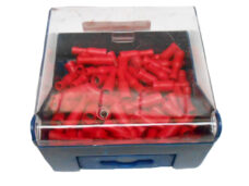 Rode geïsoleerde vrouwelijke kabelschoen 6.3mm vlaksteekverbinder set van 100