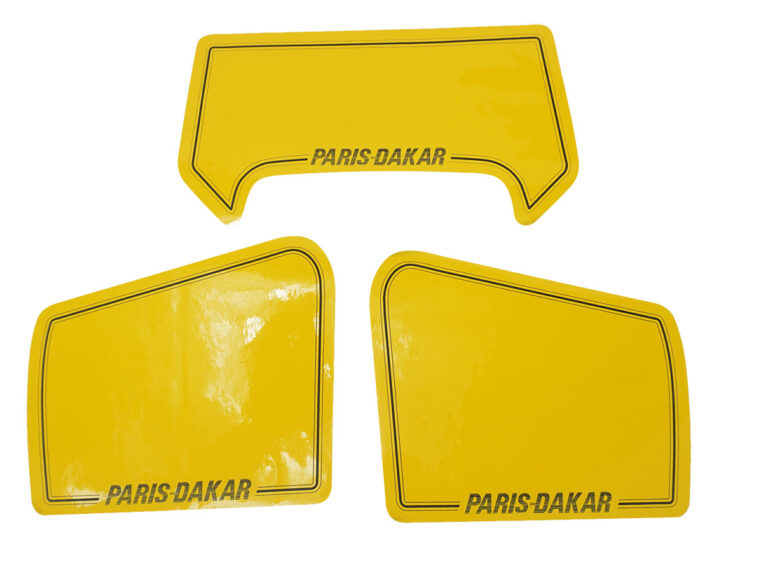 Gele Paris Dakar stickerset voor Honda MT5 en MT50 brommer