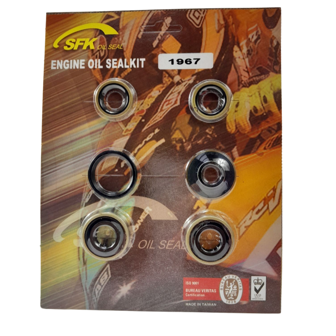 Sachs oliekeerring set 1 / 2 versnellingen 6 delig handversnelling keerring 2 stuks 15x24x4 - 2 stuks 15x30x7 dubbel gekeerd - 25x31x4 - 12.96x31.5x3.5
