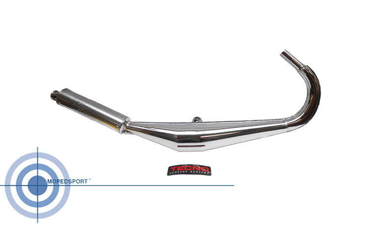 Chroom complete uitlaat onderlangs Yamaha DT50R DT50SM Malaguti XSM XTM