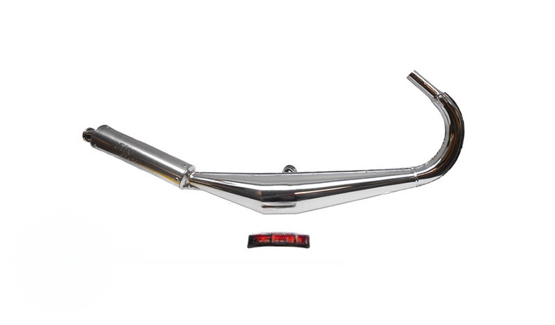 Chroom complete uitlaat onderlangs Yamaha DT50R DT50SM Malaguti XSM XTM