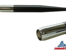 Aftermarket uitlaat 32mm 6.3 PK zwart chroom voor Kreidler Florett brommer