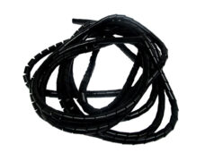 Zwarte kabelhoes spiraalband 8mm rol van 5 meter voor bromfiets