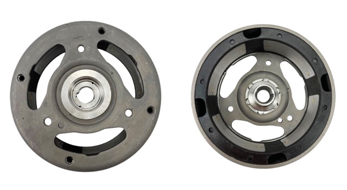 Vliegwiel model Bosch rechtsdraaiend Puch Maxi E50 contactpuntontsteking