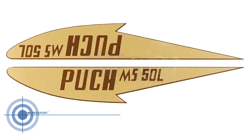 PUCH Tanktransfer set Puch Goud MS50L TANK TRANSFER STICKER