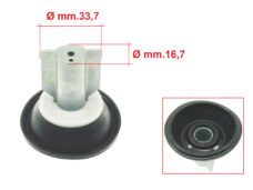 Piaggio Vespa Keihin Membraan/ Gasschuif Carburateur- Vacuum Cm140302 125 /200 250cc Aprilia Atlantis 125/ Sportcity 125cc