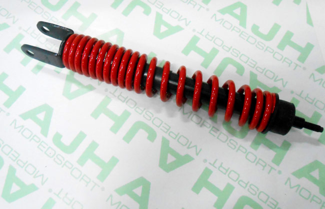 Originele Piaggio achterschokbreker Vespa LX en S rood 345mm 668067