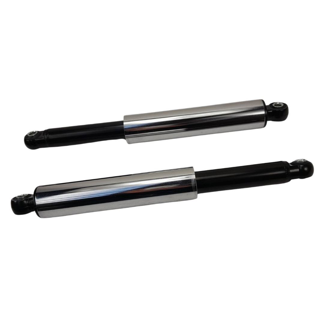 Schokbrekerset 360mm dicht chroom zwart voor Kreidler vanaf 1968
