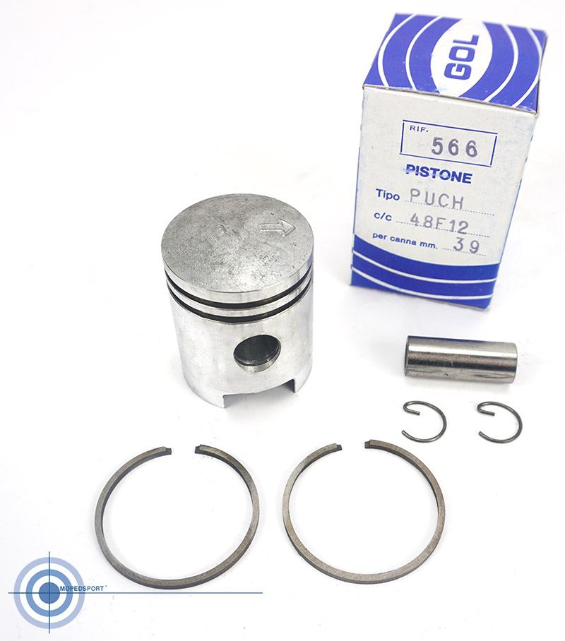 Puch Maxi Zuiger 39mm 1mm Overmaat 50cc Gol 38+1 Zuigerveer 2mm Nos - New Old Stock