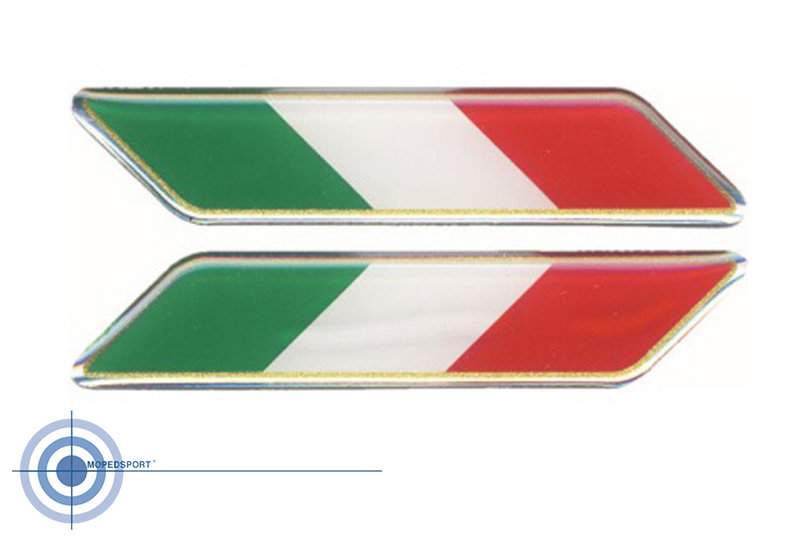 Adesivo Scooter rosso con bandiera italiana 