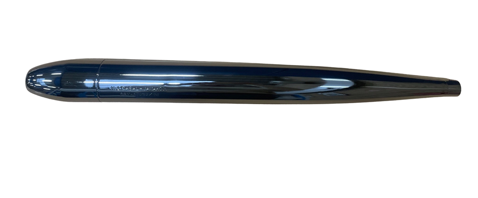 Chromen uitlaat 730mm voor Casal bromfiets 4V en 5V