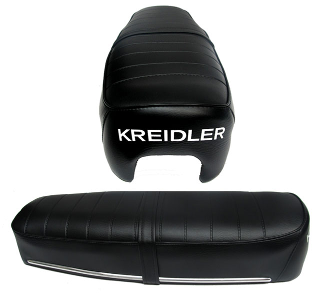 Zwart 2-persoons buddyseat 27.94.92 voor Kreidler bromfiets modeljaar 1973