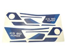 Bromfiets Ks 80 Stickerset Ks80 Super Blauw / Wit