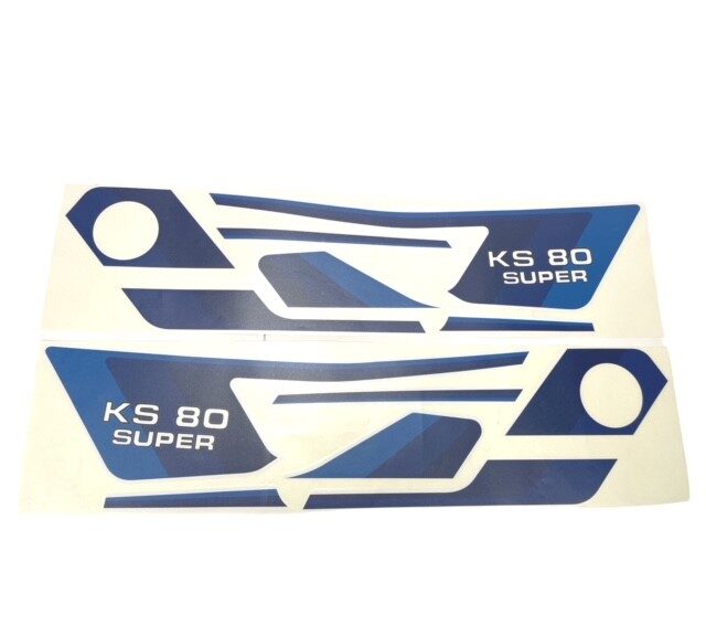 BROMFIETS KS 80 Stickerset KS80 Super blauw / wit
