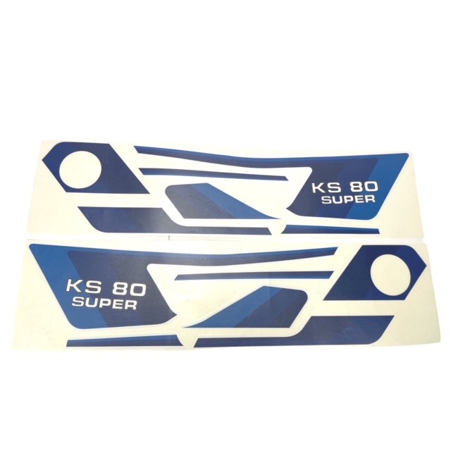 Bromfiets Ks 80 Stickerset Ks80 Super Blauw / Wit