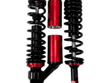 Universeel Simson Schokbrekers / Schokbreker Per Set  Achter 360mm Zwart / Rood M8 Pneumatisch Verstelbaar