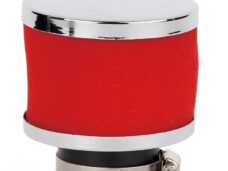Rode powerfilter 39mm recht schuimelement voor Puch brommer carburateur