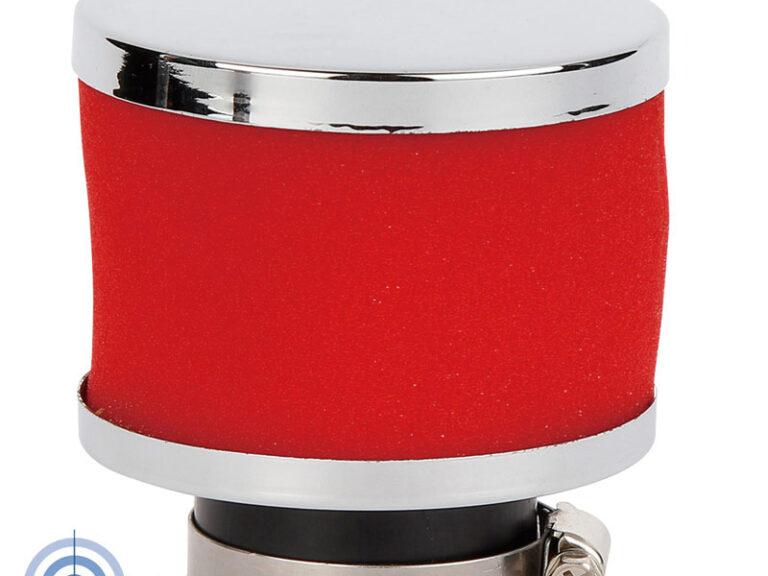 Rode powerfilter 39mm recht schuimelement voor Puch brommer carburateur