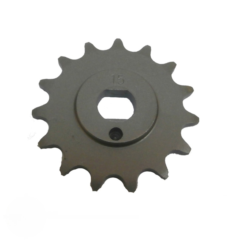 Voorkettingwiel 15 tanden 1/4 inch 420 voor Kreidler brommer met 3 of 4 versnellingen