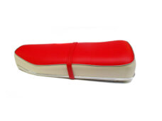 Rood/creme buddyseat met grijze bies voor Zündapp 510 515 433 uit 1965