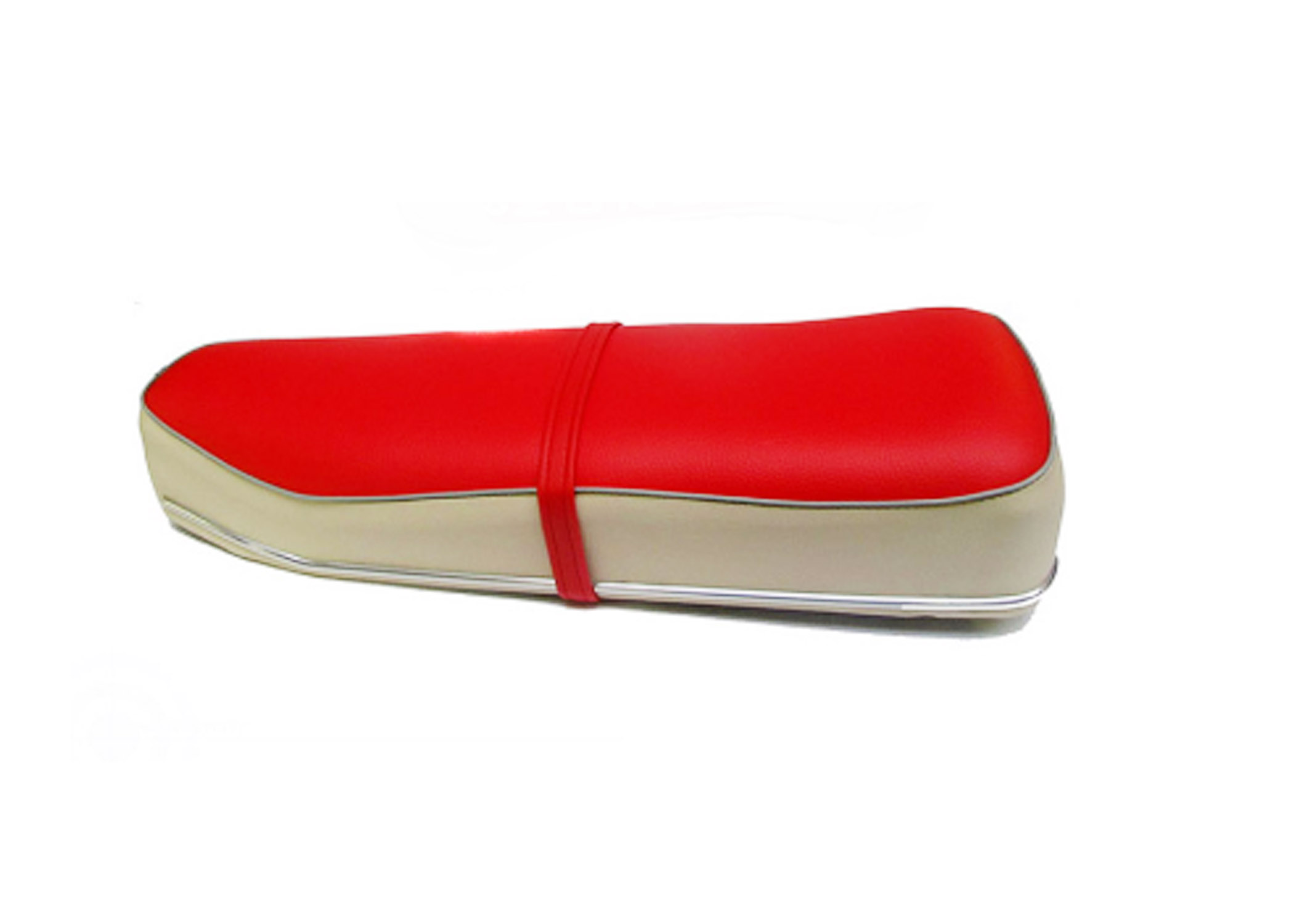 Rood/creme buddyseat met grijze bies voor Zündapp 510 515 433 uit 1965