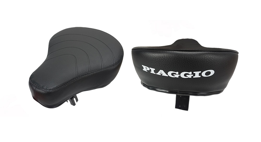 Piaggio Zadel Zwart Piaggio Opdruk Ciao Si Bravo