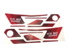 Bromfiets Ks80 Stickerset Ks 80 Super Rood / Wit