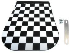 Geblokte rubberen spatlap chopper-stijl 27x22cm voor Puch Kreidler Sachs bromfiets