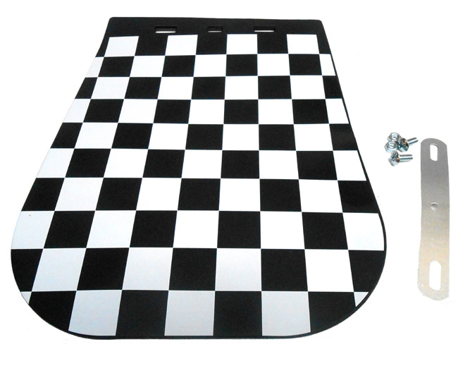 Geblokte rubberen spatlap chopper-stijl 27x22cm voor Puch Kreidler Sachs bromfiets