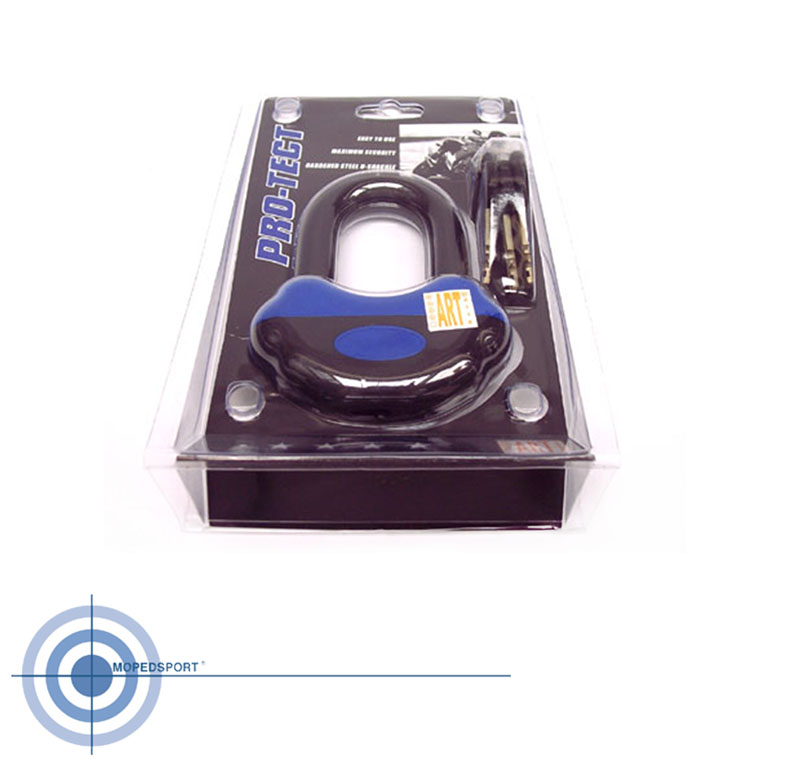 UNIVERSEEL Schijfremslot Pro Tect Padlock blauw/zwart ART4 Sterren goedgekeurd 14MM