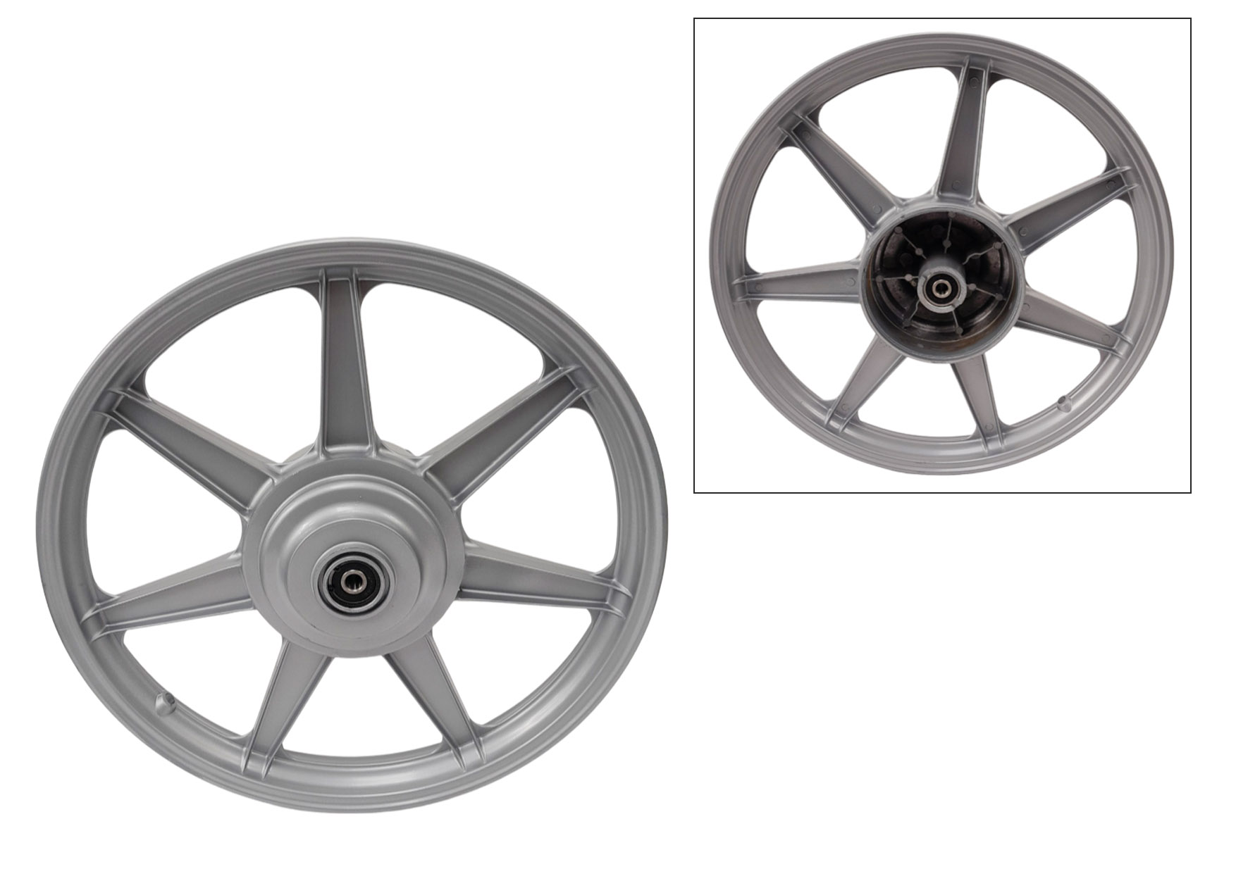 Aluminium sterwiel voorwiel 17 inch Zundapp 529 530 trommelrem