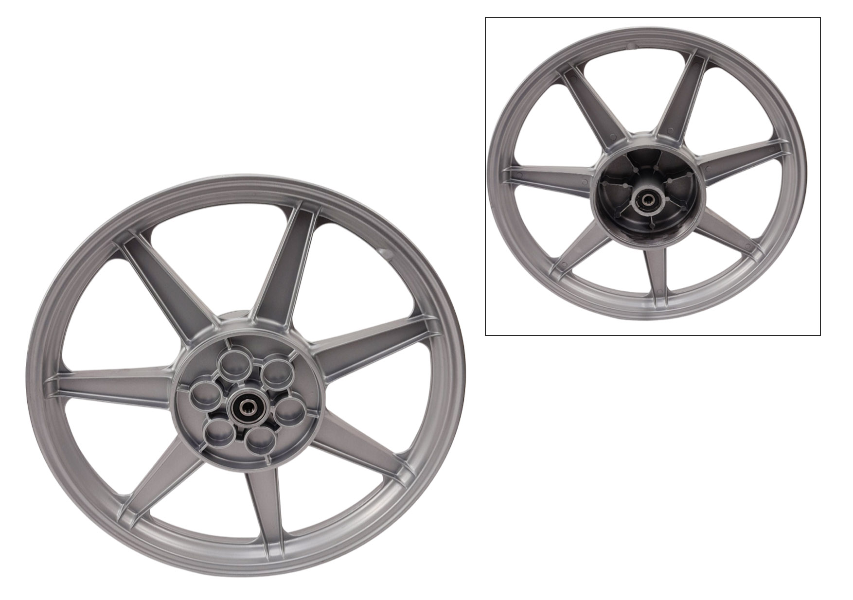 Aluminium sterwiel 17 inch achterwiel Zündapp 529 530 trommelrem