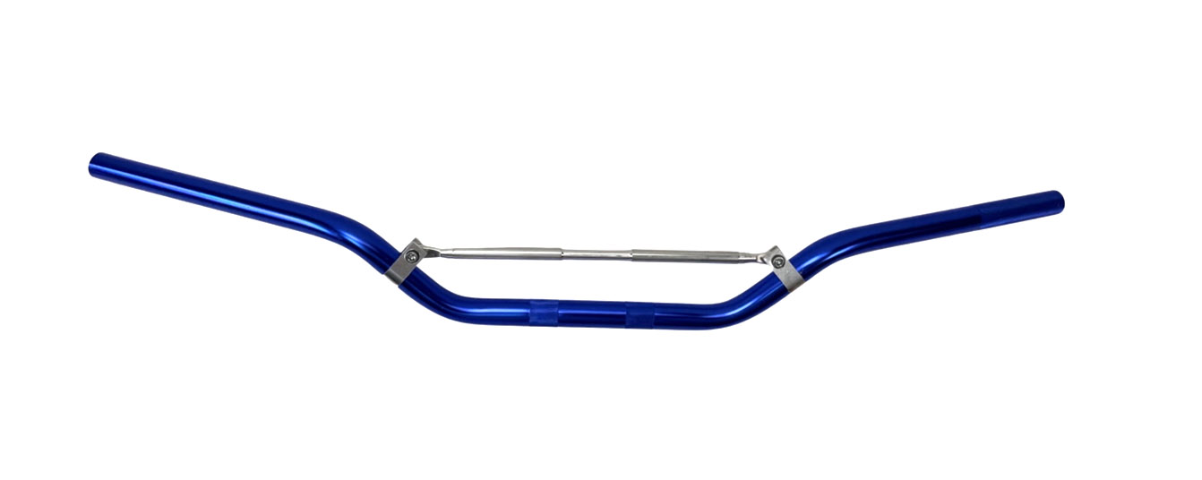 Blauw cross stuur 22mm universeel voor brommer en scooter