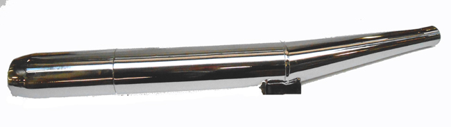 Aftermarket uitlaatdemper 28mm met knik 69cm voor Kreidler bromfiets