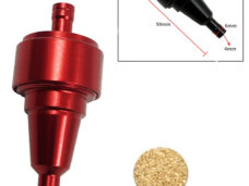 Universal-Kraftstofffilter 6 mm, rot, CNC-gefräst&nbsp;