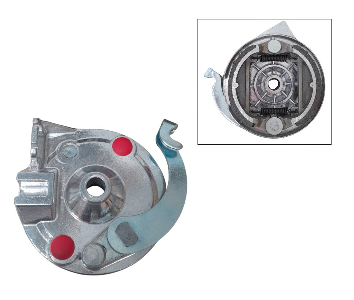Complete remankerplaat voor Puch Maxi voorwiel met 11mm asgat