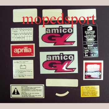 Aprilia Transferset Amico Gle Voor Blauw/paars 8215562 Frame Delen Stickerset