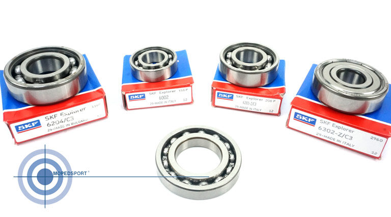 Bromfiets Ks 517 529 530 Lagerset 5 Versnellingen 5v Skf Lager 1 X 6302-z/cr 1x 6204/c3 1x 6002 1x 6203-1/c3 1x 16005/c3