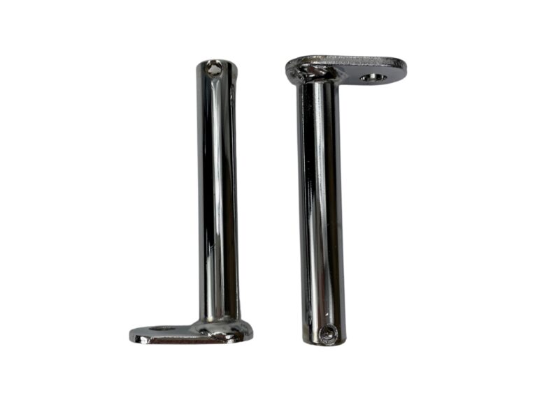 BROMFIETS KS 517 529 530 Knipperlicht / richtingaanwijzer steun set voorzijde chroom 517 / KS50 / GTS50 Z519-16.618