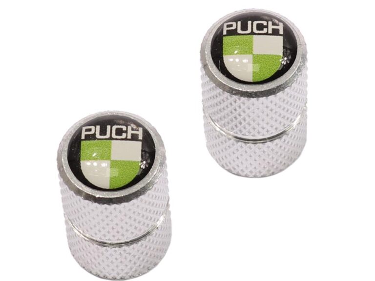 Puch Maxi Ventieldopset Met Logo / Dopset Aluminium Wiel Ventiel Set