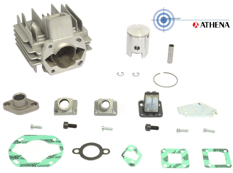 Athena 80cc cilinderkit 48mm met membraan en spruitstuk voor Sachs 504 505
