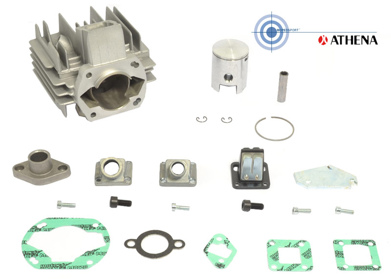Athena 80cc cilinderkit 48mm met membraan en spruitstuk voor Sachs 504 505
