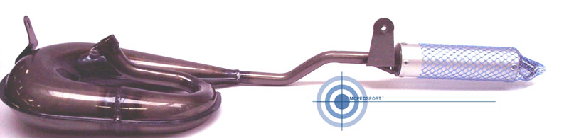 Vespa Ciao Uitlaat Krul Blank Gelakt ciao Si Citta 22mm