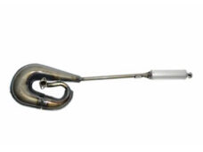 Puch Maxi Uitlaat -serpent/snake - Krul Blank Gelakt Circuit