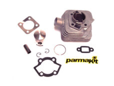 Kreidler cilinder + zuiger 40mm 50cc geforceerde koeling Parmakit smalle tap 45mm 5.2 PK 42100.00 schuine inlaat.