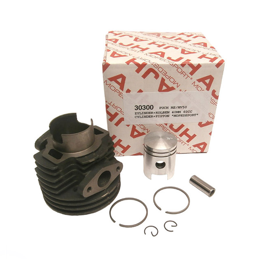 Cilinder 60cc 40mm met zuiger 12mm pen voor Puch MS MV