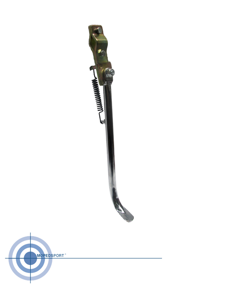 Universele chromen jiffystand 34cm zijstandaard voor brommer en moped