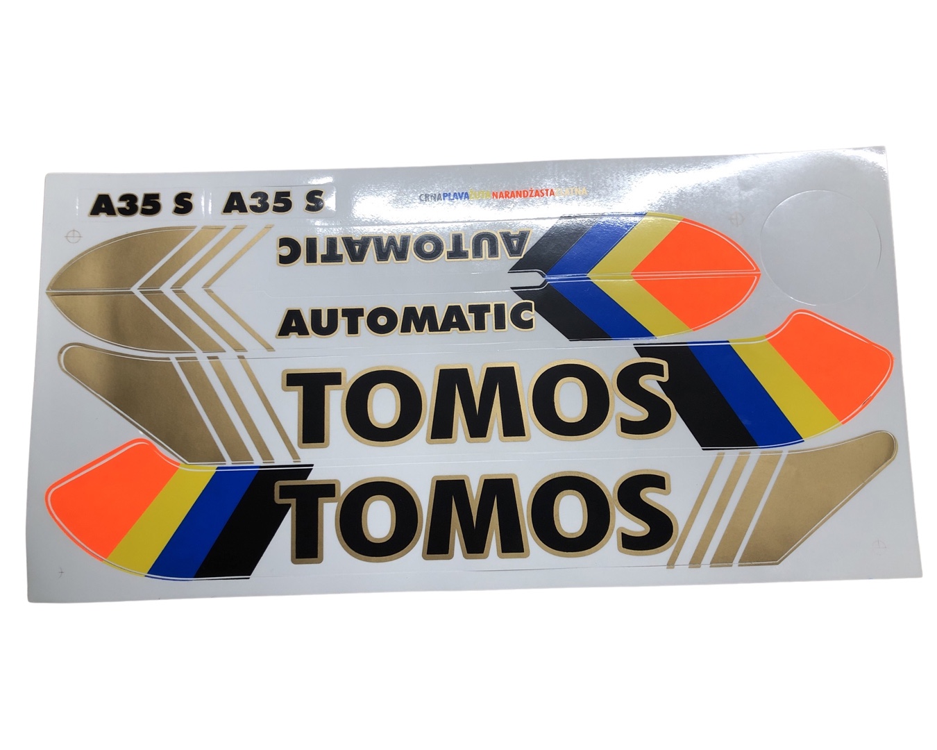 Stickerset voor Tomos Automatic A35 S in originele kleuren