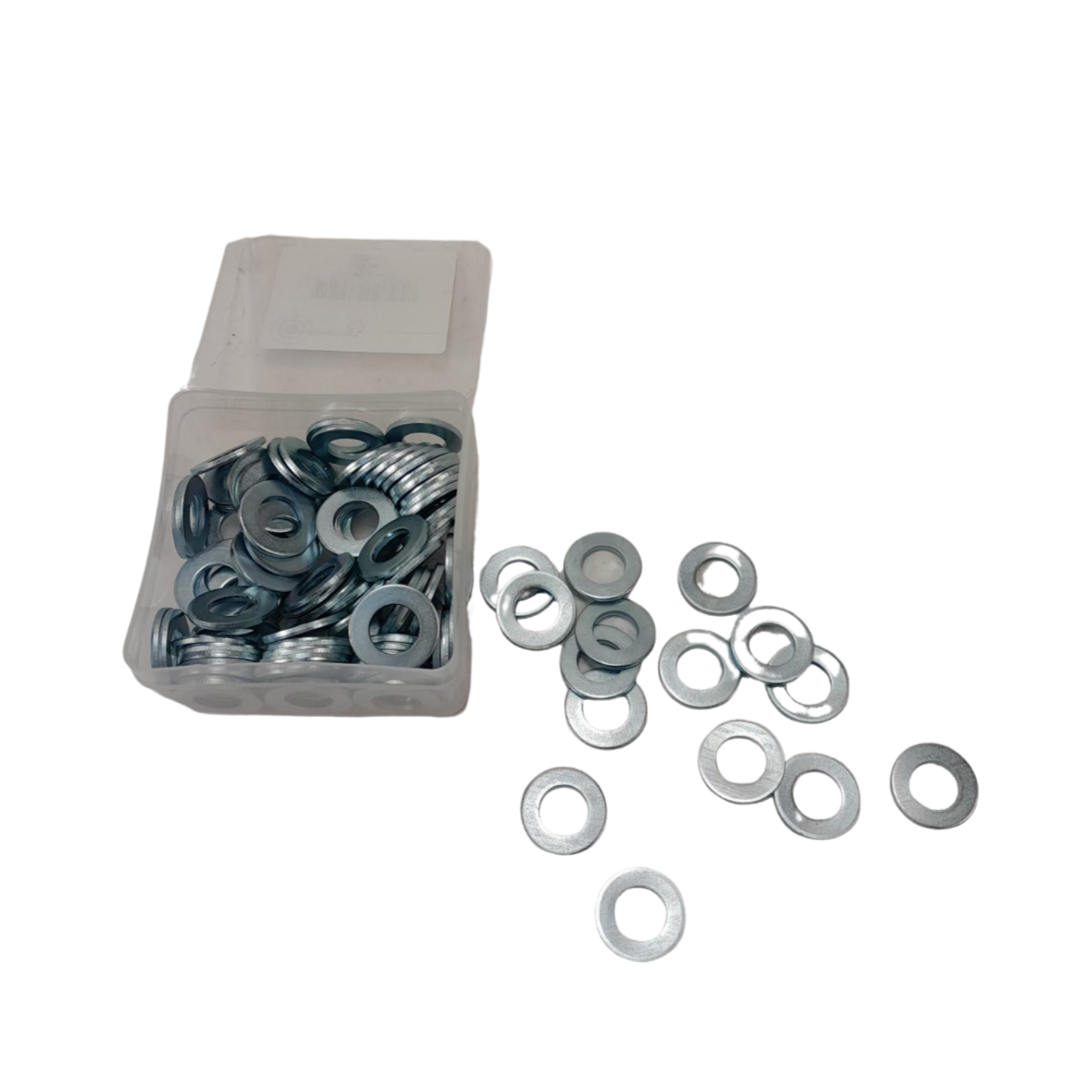 Sluitring M10 staal verzinkt DIN125A vlakke ring per 100 stuks